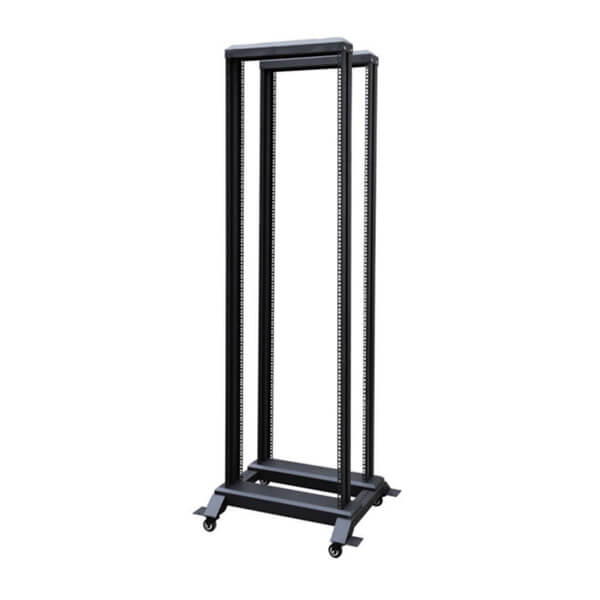 4post open frame rack with solid 19inch standard construction