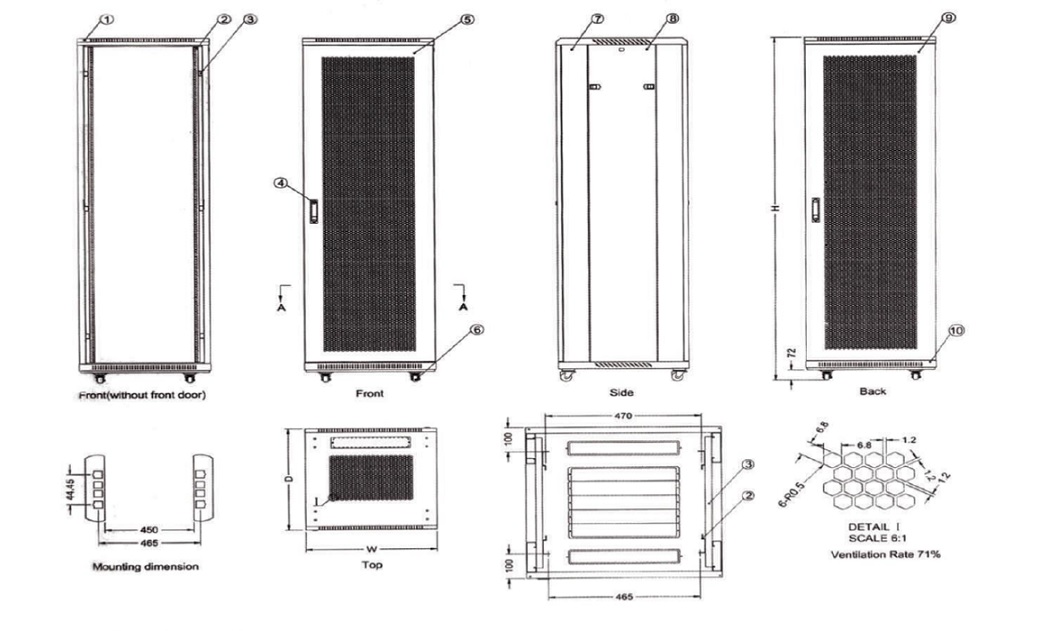 MS-TS server cabinet drawing 